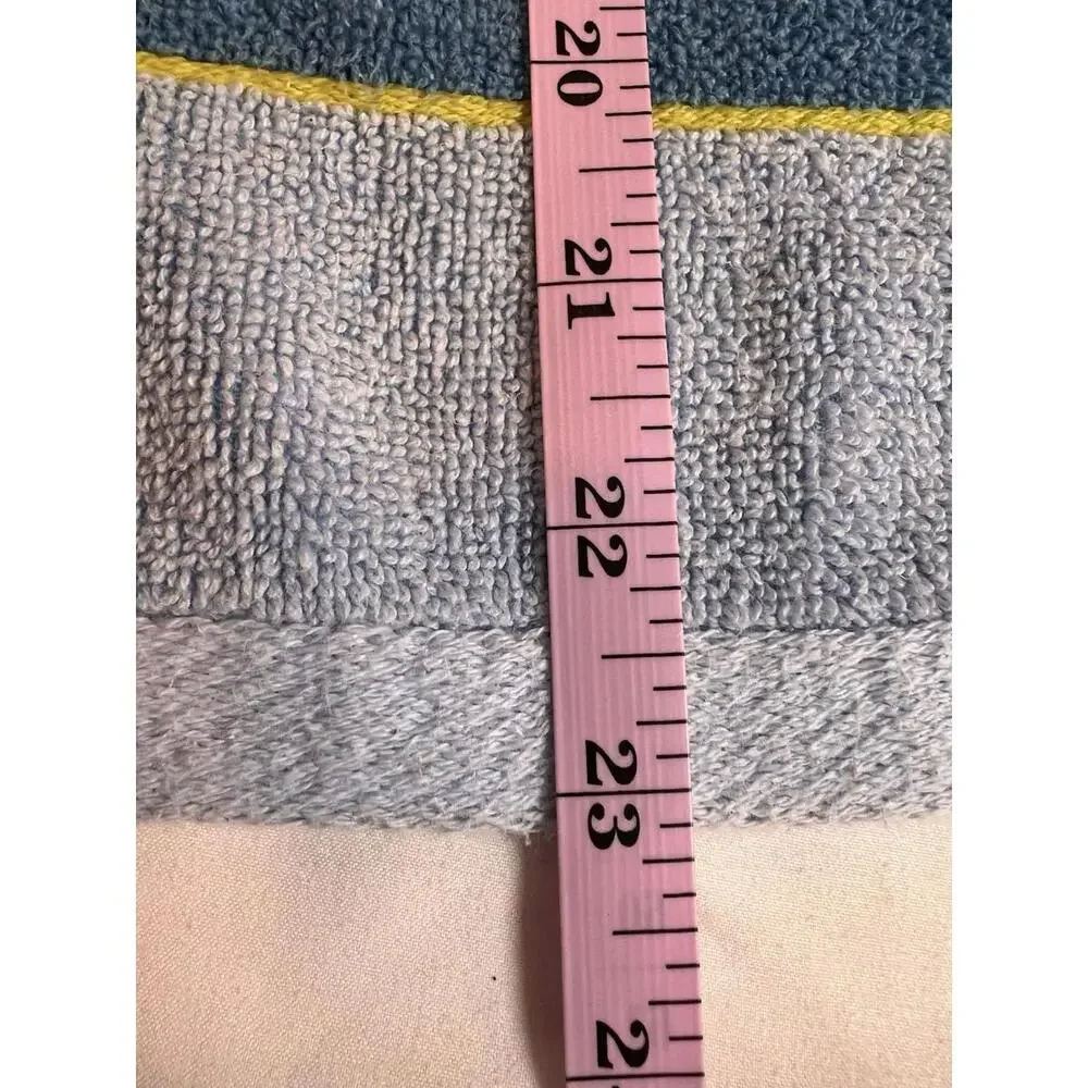 Vintage 1993 Winter Snowflake Hand Towel‎ Blue Green Terry Cloth Grannycore